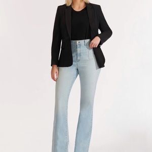 Veronica Beard Florence High Rise Flare Bell Bottom Bootcut Ligth Blue Jeans 15